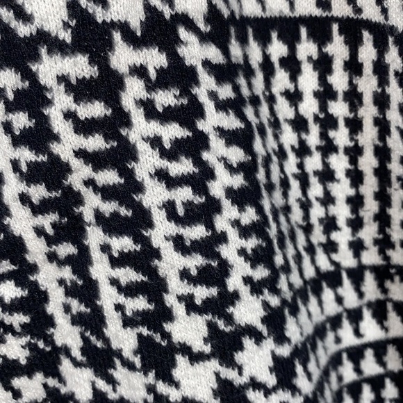 Jones NY poncho sweater houndstooth super soft zippered front small medium - Picture 4 of 5